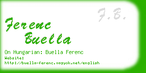 ferenc buella business card